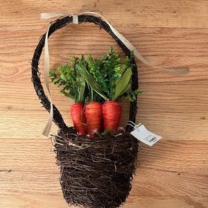 Pier 1 carrots in a basket Easter decor